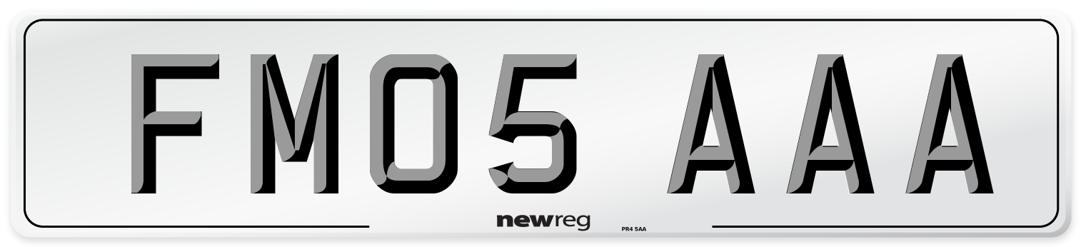FM05 AAA Number Plate from New Reg